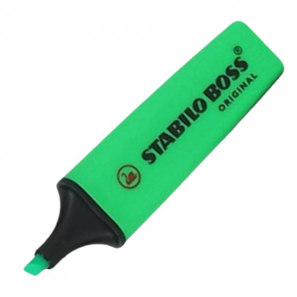 DESTACADOR ESCRITORIO VERDE FLUORECENTE PUNTA BISELADA 70 BOSS