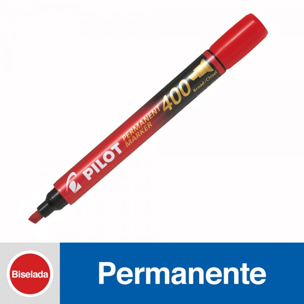 MARCADOR PERMANENTE PUNTA BISELADA SCA400 COLOR ROJO