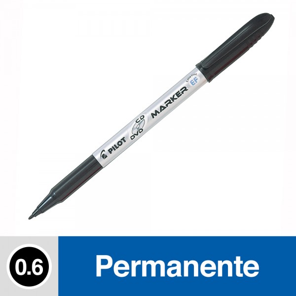 MARCADOR PERMANENTE CD 0.9 MM PUNTA FINA NEGRO
