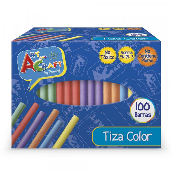 TIZA COLORES SURTIDOS 100 UN