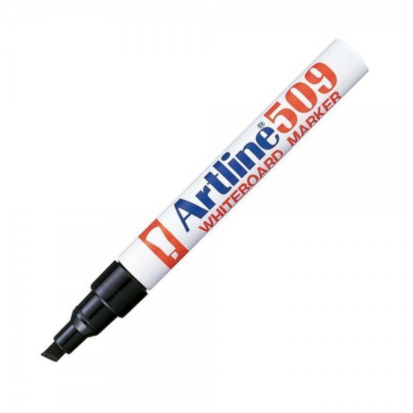 MARCADOR PIZARRA RECARGABLE PUNTA BISELADA 509 NEGRO