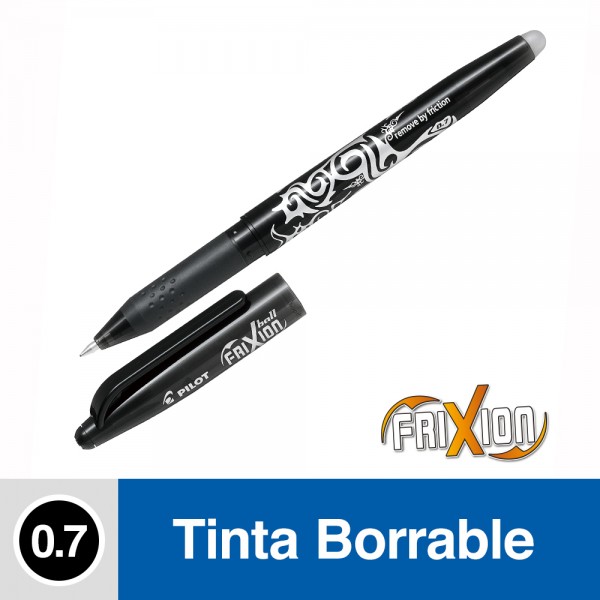 LAPIZ PASTA BORRABLE NEGRO FRIXION BALL 0.7 MM