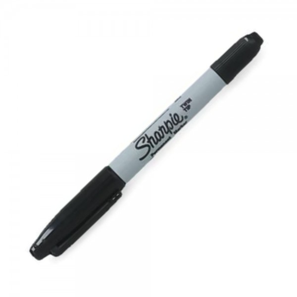 MARCADOR CD DOBLE PUNTA COLOR NEGRO