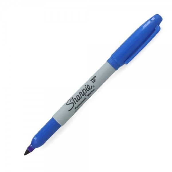 MARCADOR CD DOBLE PUNTA COLOR AZUL