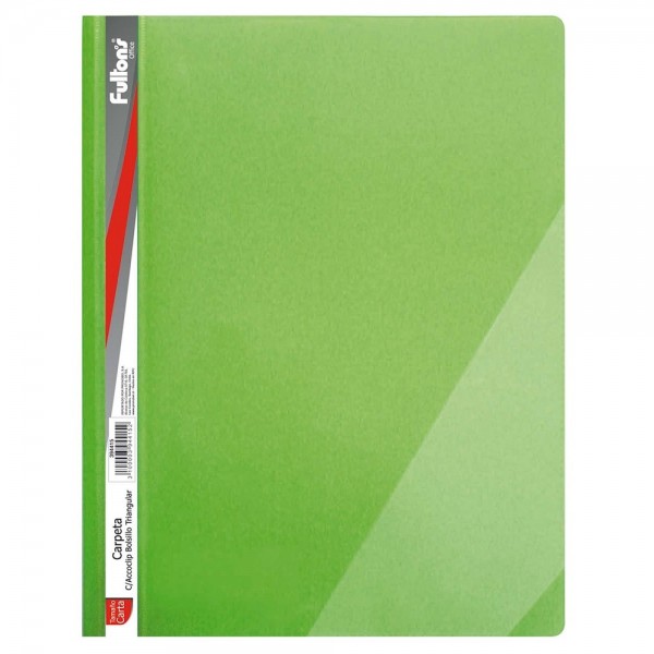 CARPETA VINIL CARTA CON ACCOCLIP Y BOLSA VERDE   