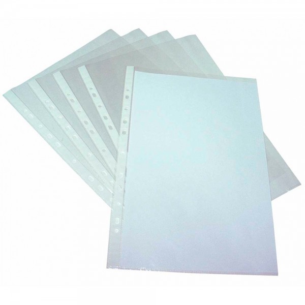 FUNDA PARA ARCHIVO TRANSPARENTE BORDE BLANCO CARTA 1 UN