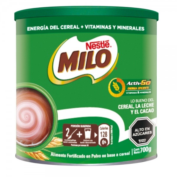 SABORIZANTE PARA LECHE MILO TARRO ACTIV-GO 700 GR