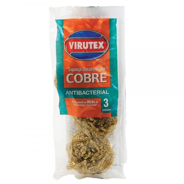 ESPONJA ACERO INOXIDABLE DORADA OROTEX CLASICA 3 UN