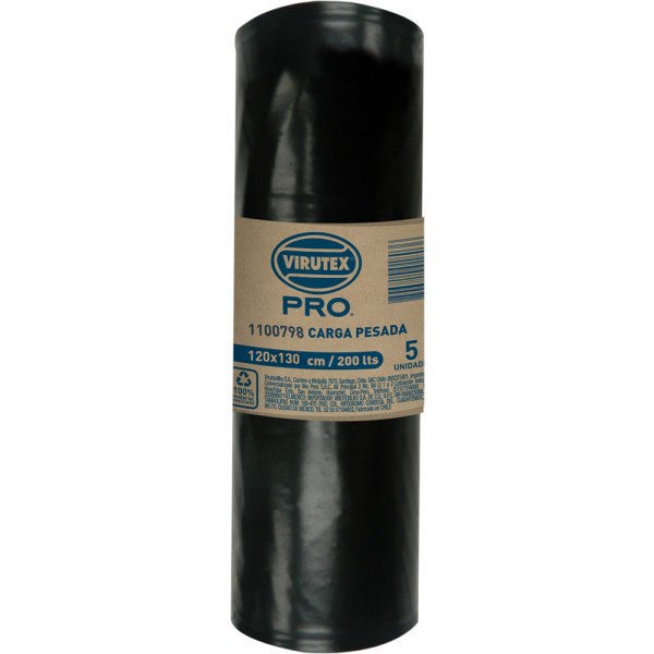 BOLSA BASURA NEGRA ROLLO 120X130 5 UN