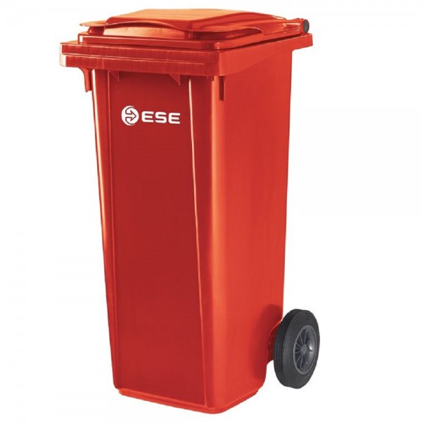 CONTENEDOR BASURA  ROJO 120 LT