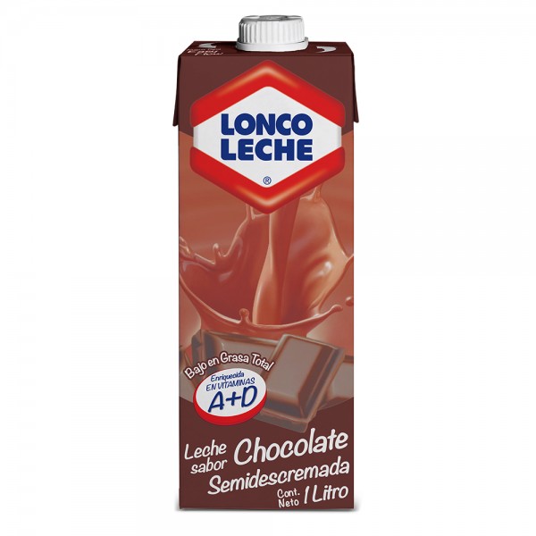 LECHE SEMI DESCREMADA CON SABOR CHOCOLATE 1 LT