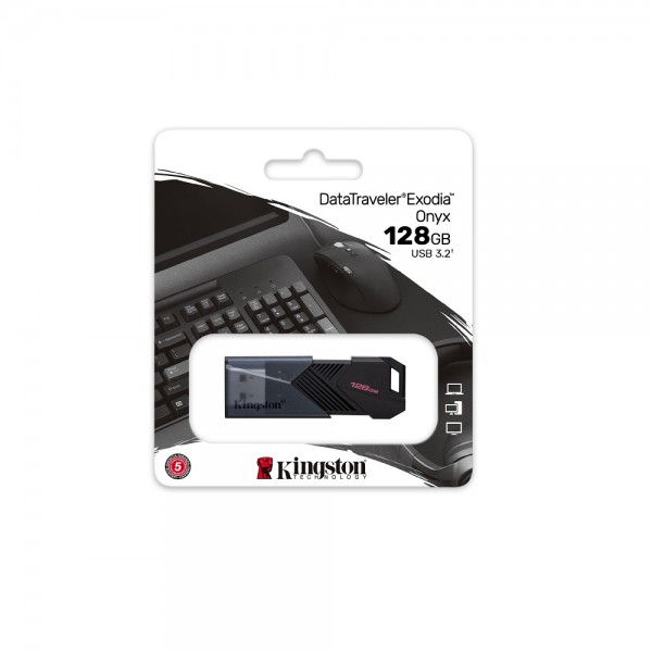 PENDRIVE RETRACTIL 128GB USB3.2 ONIX NEGRO
