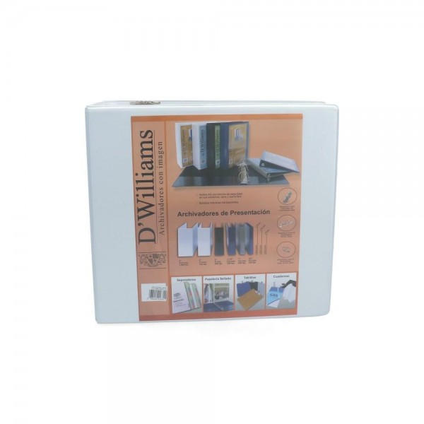 ARCHIVADOR CATALOGO CARTA 3 AROS 4.0 BLANCO