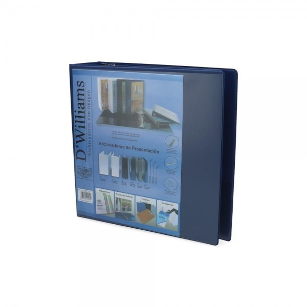 ARCHIVADOR CATALOGO CARTA 3 AROS 2.0 AZUL