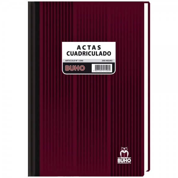 LIBRO ADMINISTRATIVO ACTA 1590 CUADRICULADO 200 HOJAS