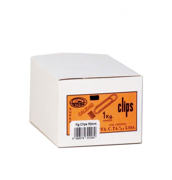 CLIPS METALICO N50 REDONDO 50 MM GIGANTE 1 KG