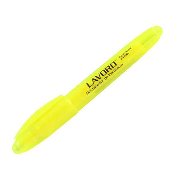 DESTACADOR ESCRITORIO AMARILLO FLUORECENTE PUNTA BISELADA GRUESA
