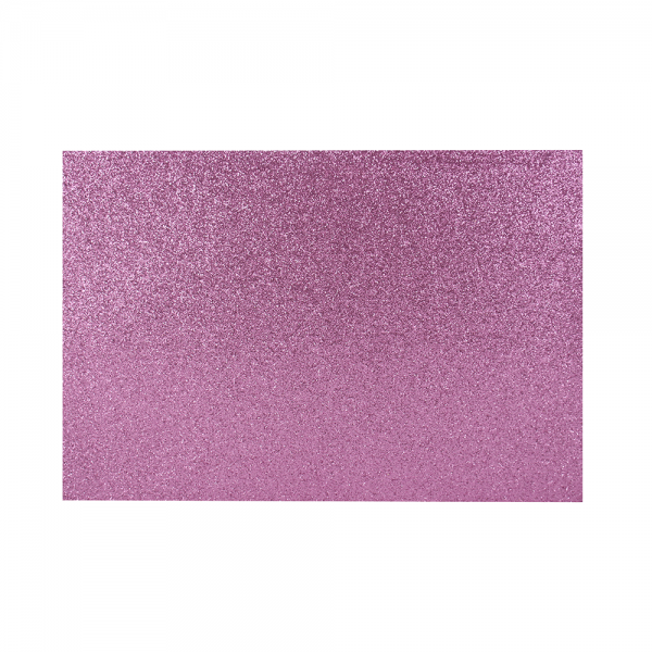 GOMA EVA GLITTER 20 X 30 CM 2 MM COLOR ROSADO 10 UN