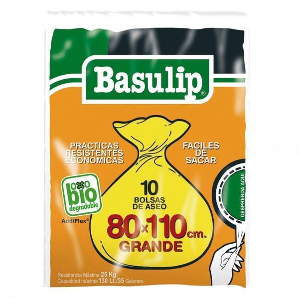 BOLSA BASURA 80X110 10 UN