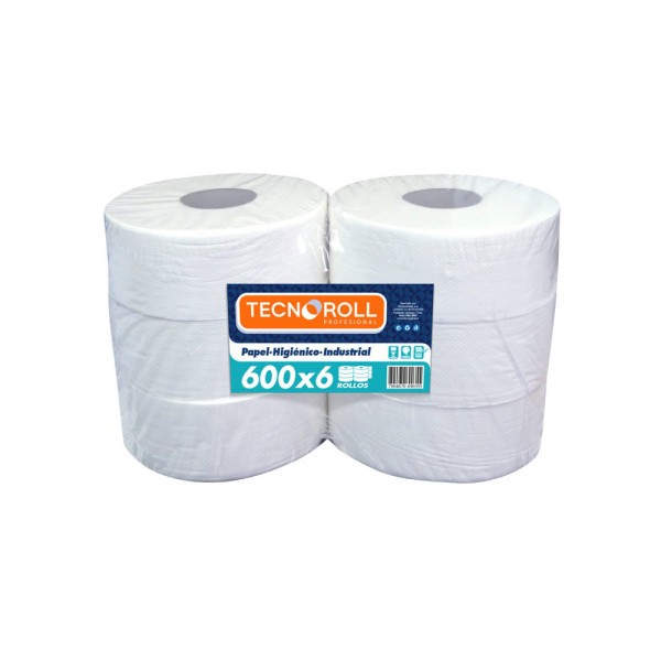 PAPEL HIGIENICO HOJA SIMPLE 6 X 600 MT